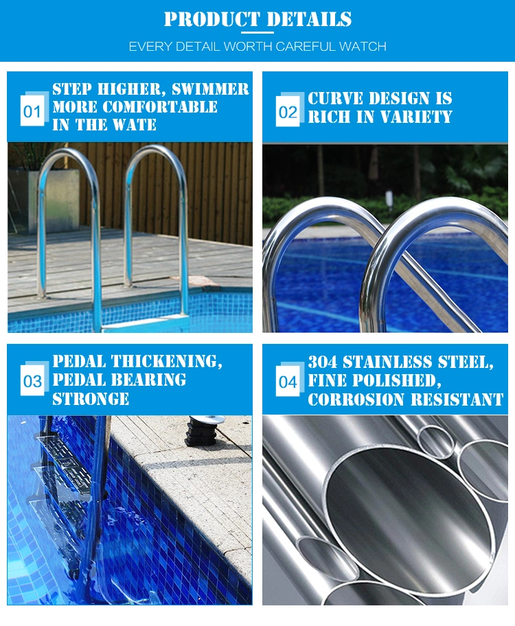 High Quality Stainless Steel 304/316 Swimming Pool Ladder