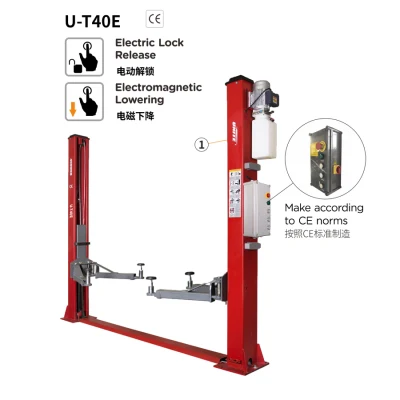 Unite Two Post Elevador Equipamento de elevação de veículo padrão CE U-T40e Elevador de dois postes para garagem